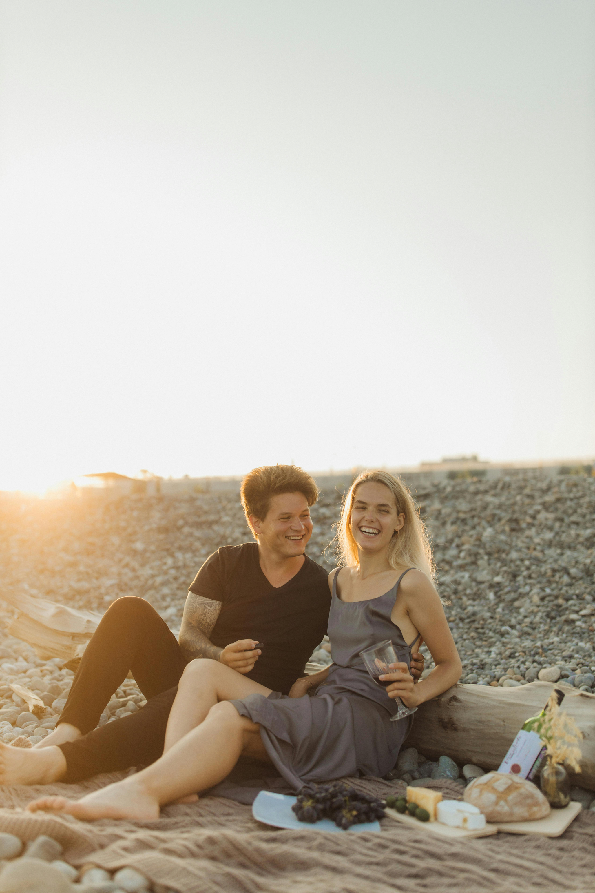 Couple Picnic Beach
